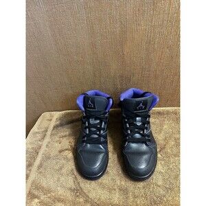 Jordan Men's 1 FLIGHT 2.0  Black & Purple Sneakers - Size 8 555798-017